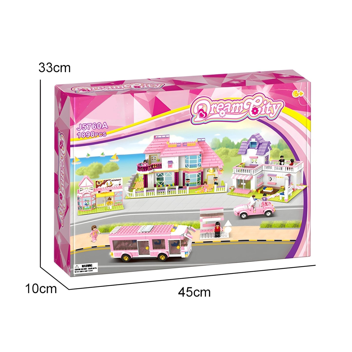 Pink Villa House – 1898 PCS STEM Building Kit for Girls STEM building block toy by LOLIPOL