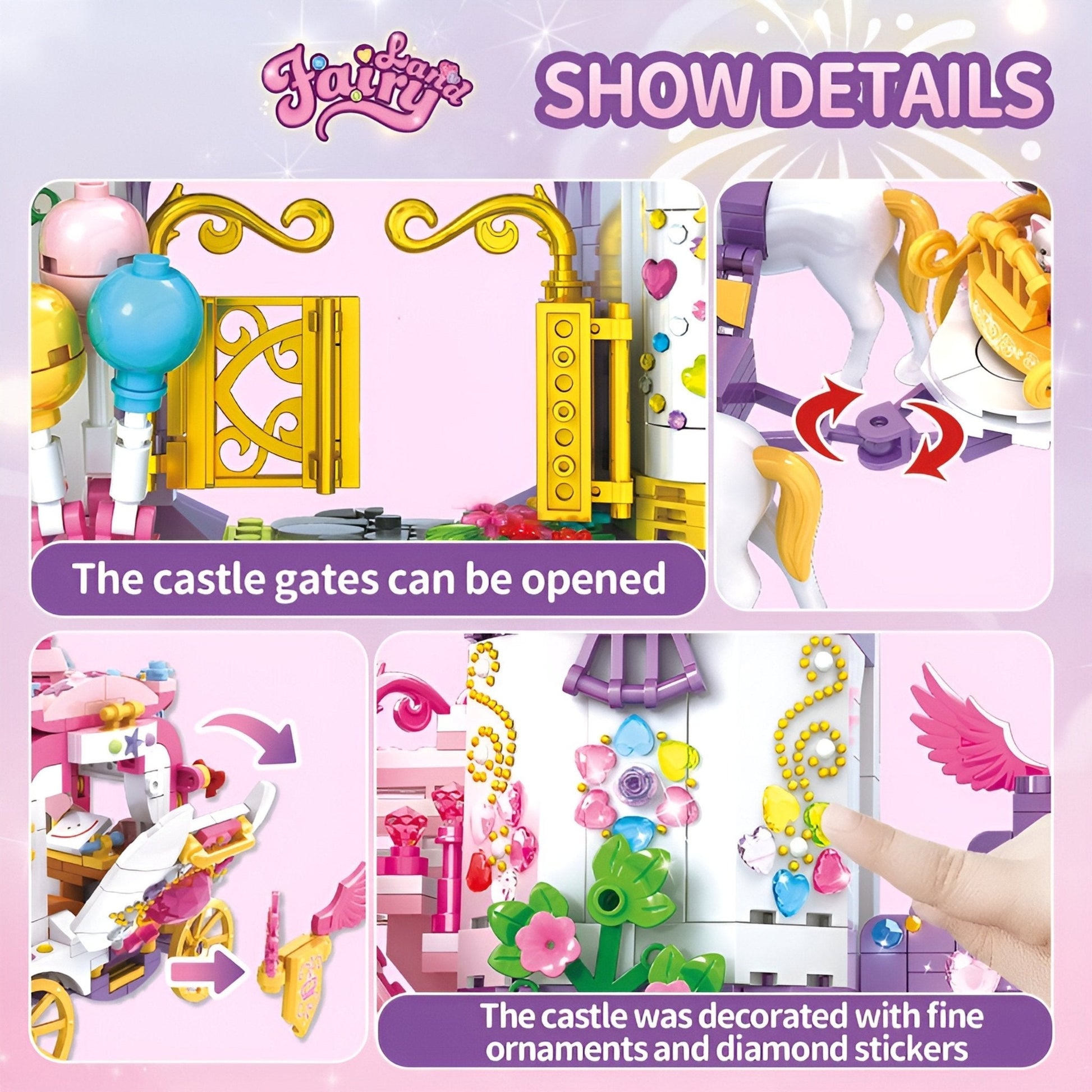 Princess Castle with Horse – 1460 PCS Girls’ Building Set - STEM Building Toy by LULEGO