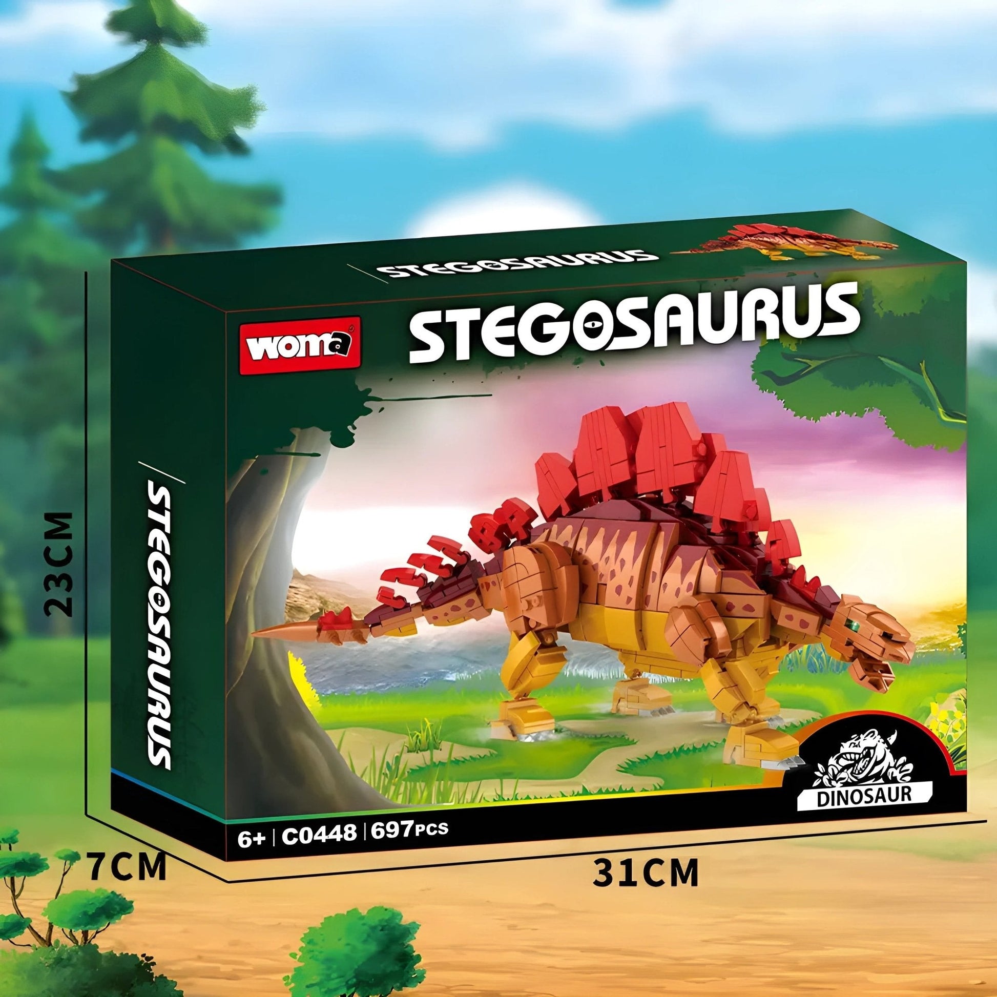 Stegosaurus Dino Building Set – 697 PCS STEM Toy for Kids 6+ - STEM Building Toy by LULEGO