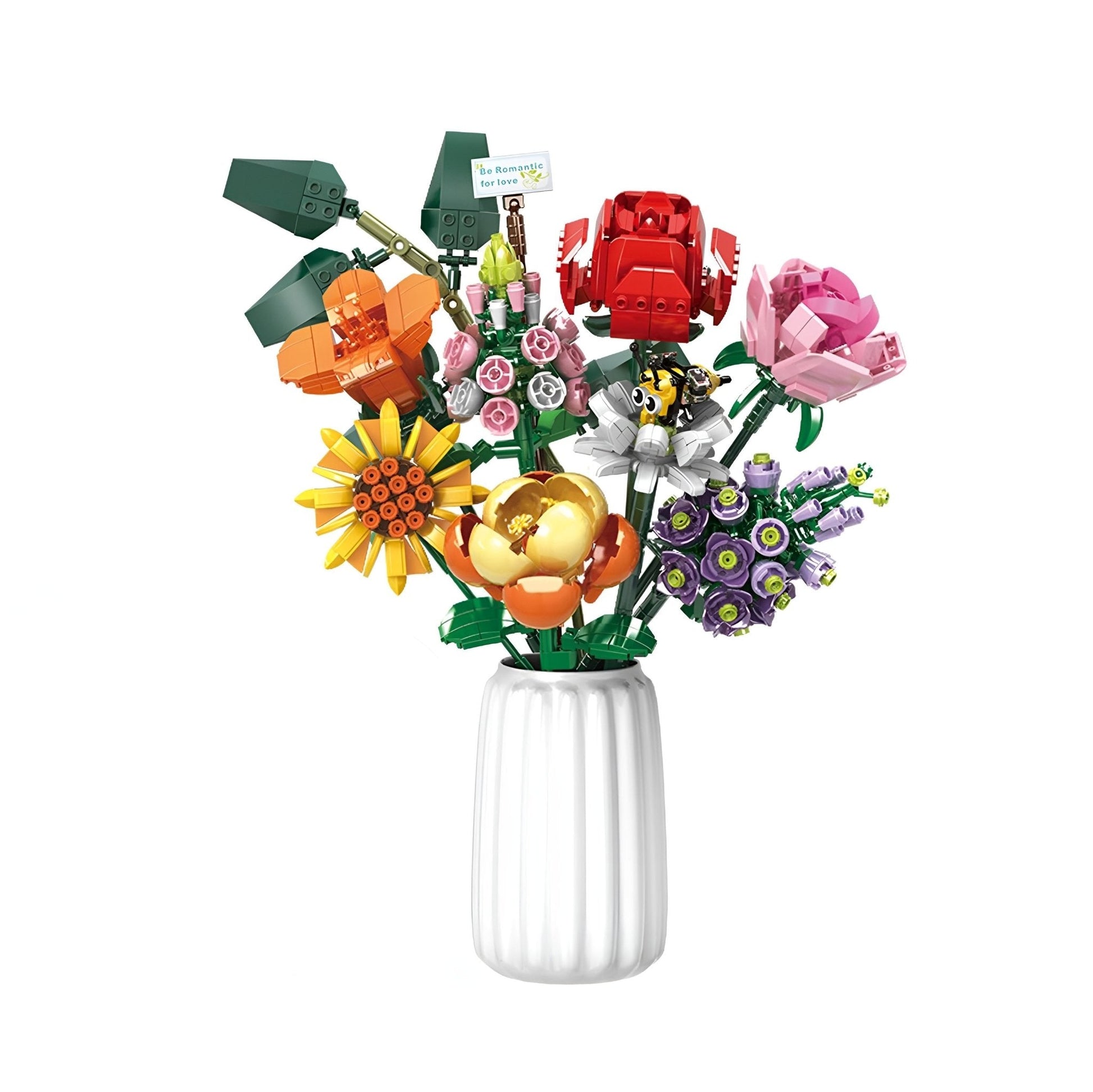 Brick Flower Bouquet Set – 770 PCS 8 Floral Models DIY - STEM Building Toy by LULEGO