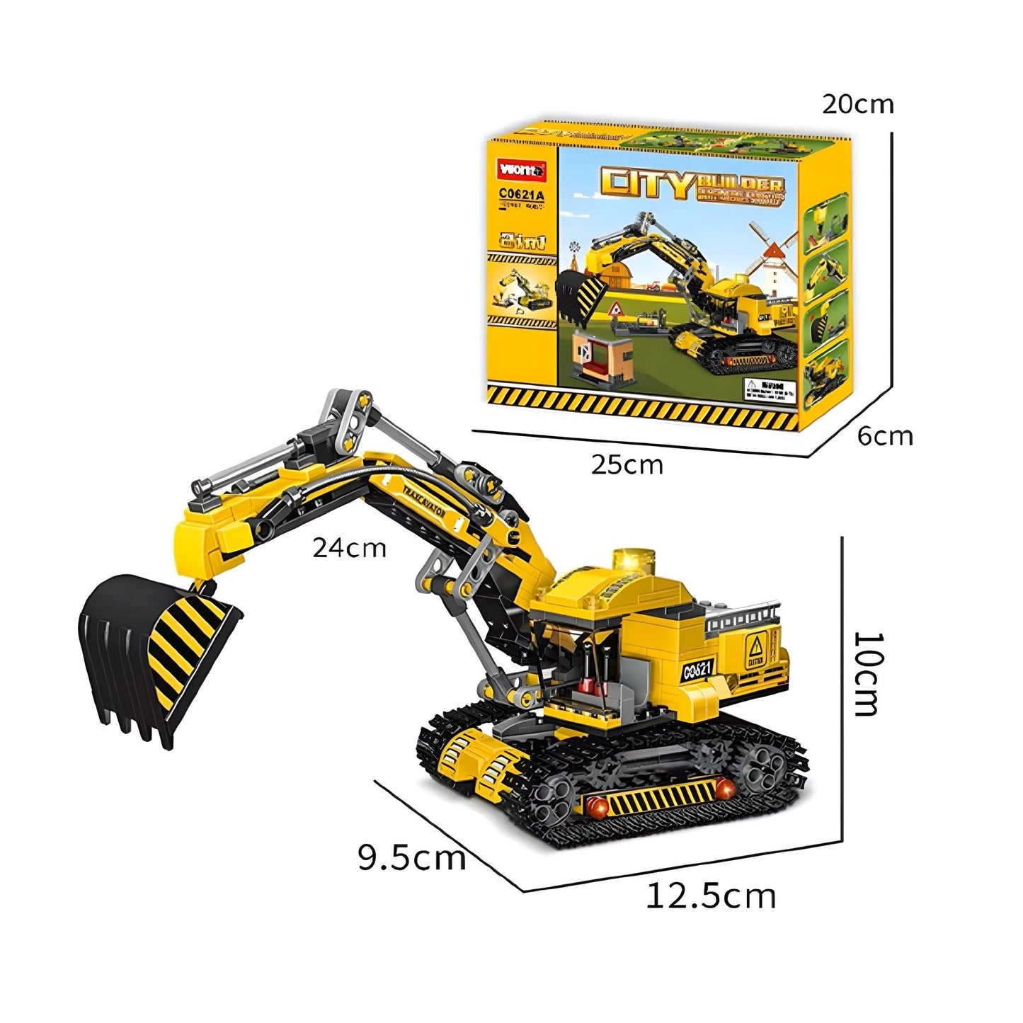 2 - in - 1 Excavator & Demolition Set – 463 PCS STEM Toy STEM building block toy by LOLIPOL
