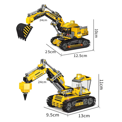 2 - in - 1 Excavator & Demolition Set – 463 PCS STEM Toy STEM building block toy by LOLIPOL