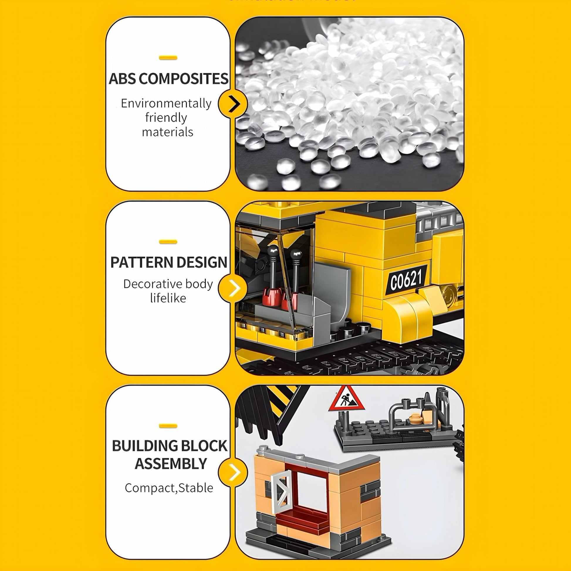 2 - in - 1 Excavator & Demolition Set – 463 PCS STEM Toy STEM building block toy by LOLIPOL
