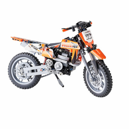 Orange Motorcycle Set – 434 PCS STEM Toy for Kids 6+ - STEM Building Toy by LULEGO