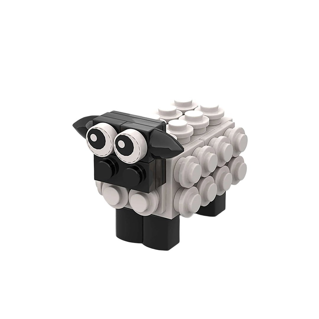 Mini Sheep Cartoon Toy – 52 PCS Animal Brick Set for Kids 6+ - STEM Building Toy by LULEGO