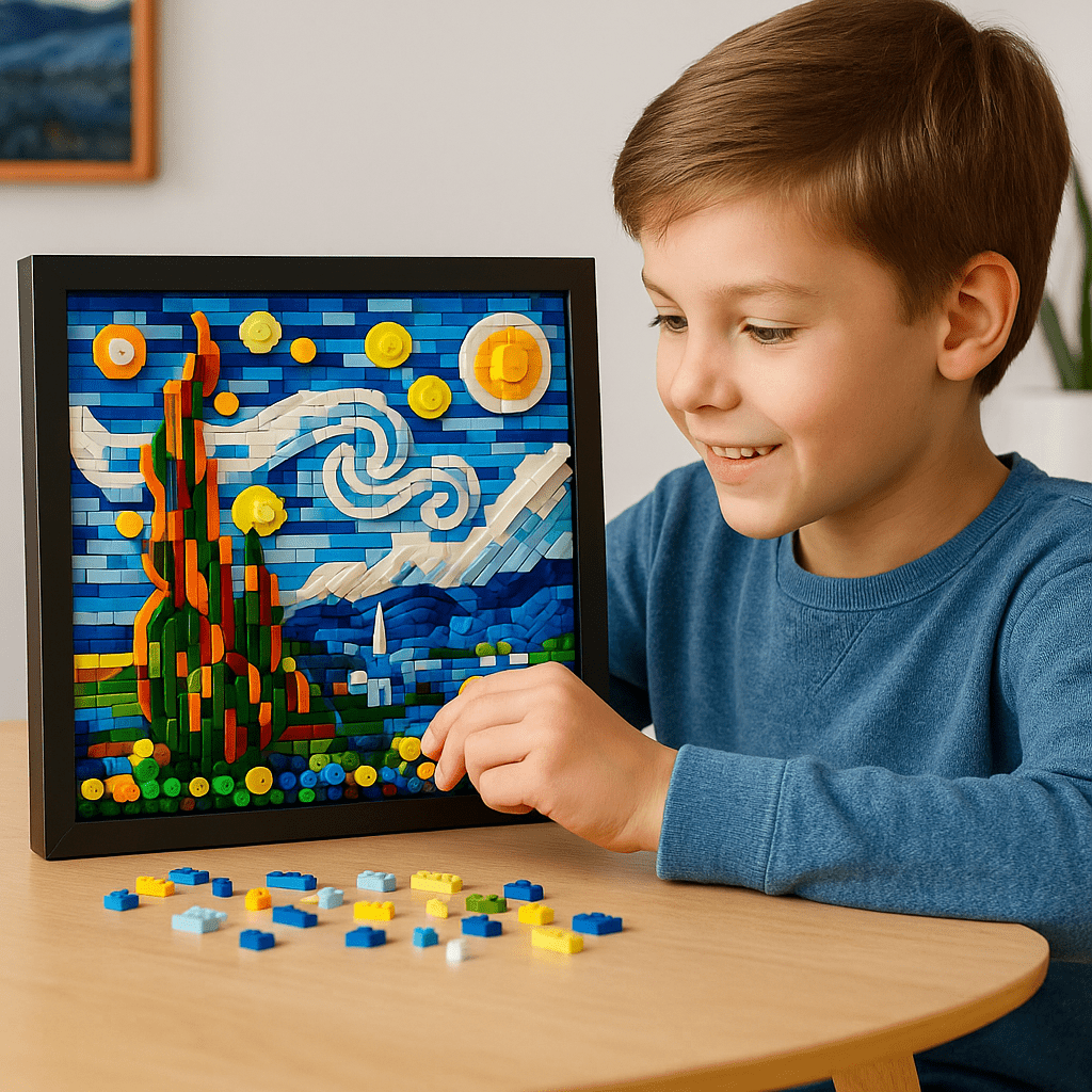 3D Oil Painting DIY Frame Set – 1731 PCS for Adults & Teens - STEM Building Toy by LULEGO