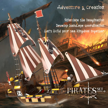 Pirate Ship Set – 509 PCS Creative STEM Adventure Toy for Kids - STEM Building Toy by LULEGO