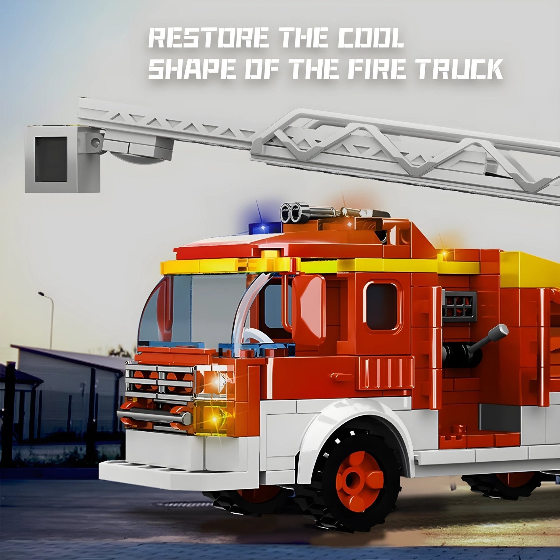 Fire Truck Projector Building Set – 433 PCS STEM Toy 6+ - STEM Building Toy by LULEGO