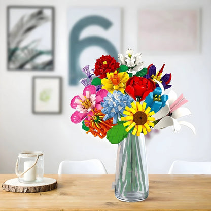 Botanical Flower Set – 1009 PCS 12 Blossom Brick Models - STEM Building Toy by LULEGO