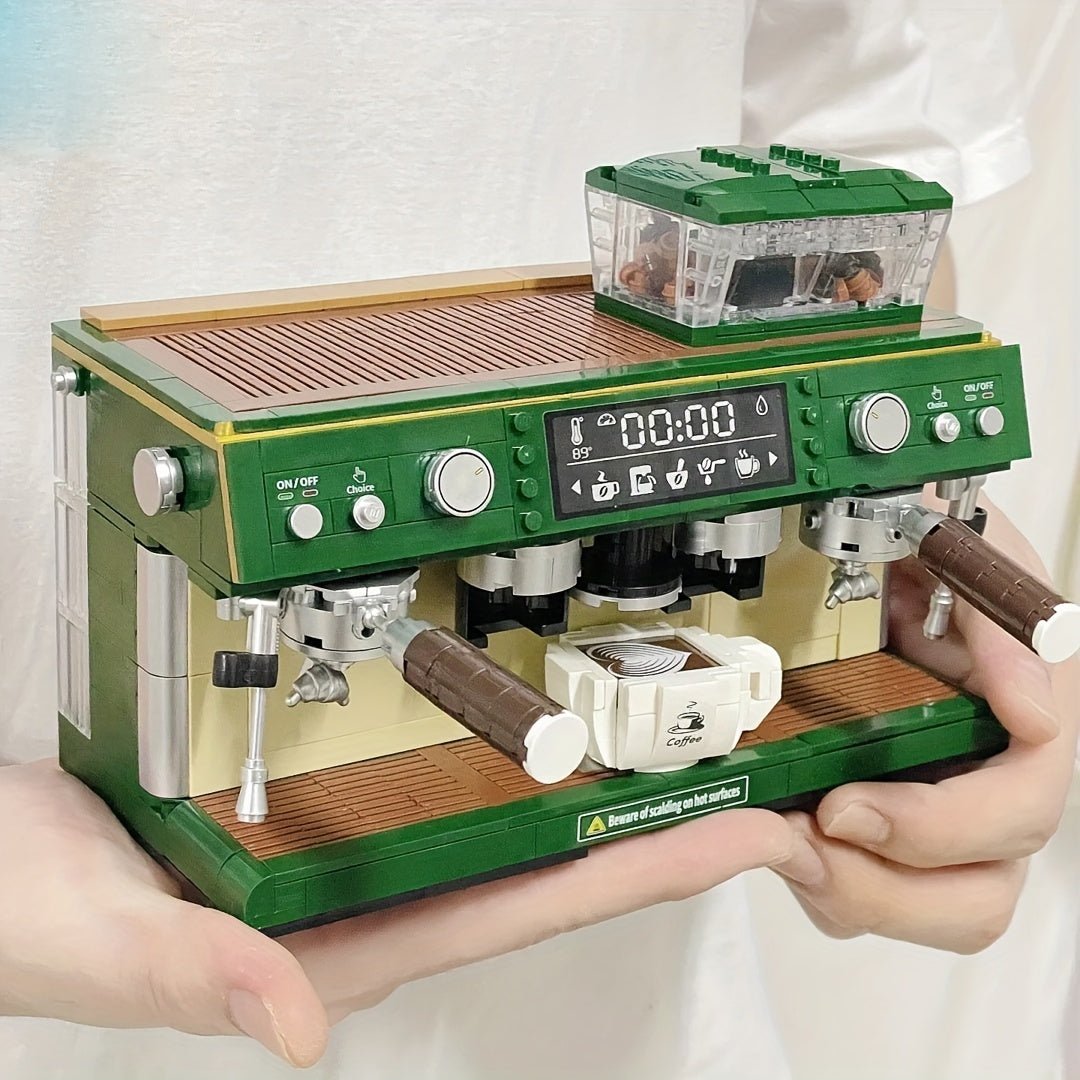 Mini Café Coffee Machine – 928 PCS DIY Model for Kids & Adults - STEM Building Toy by LULEGO