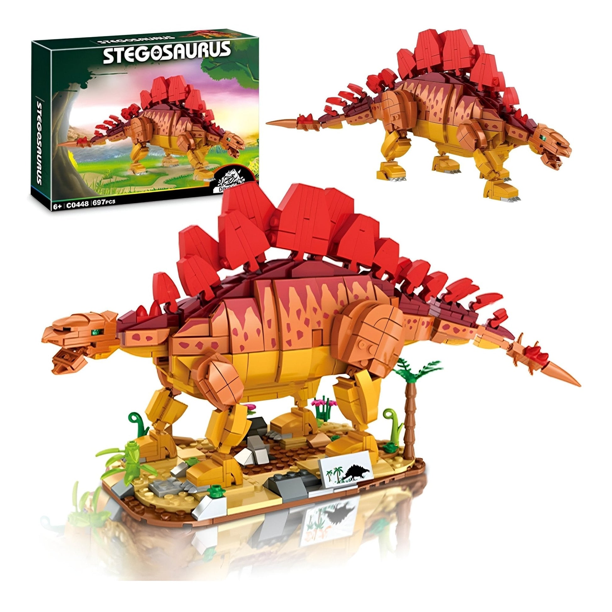Stegosaurus Dino Building Set – 697 PCS STEM Toy for Kids 6+ - STEM Building Toy by LULEGO