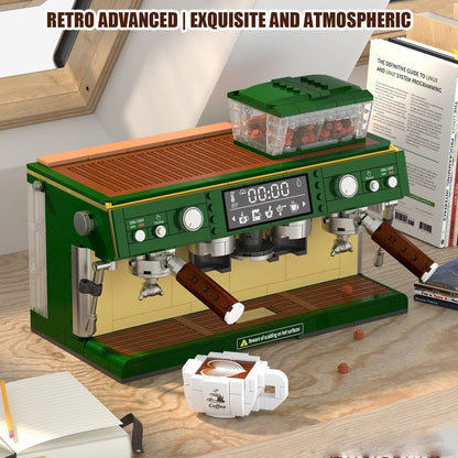 Mini Café Coffee Machine – 928 PCS DIY Model for Kids & Adults - STEM Building Toy by LULEGO