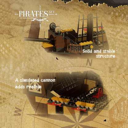 Pirate Ship Set – 509 PCS Creative STEM Adventure Toy for Kids - STEM Building Toy by LULEGO