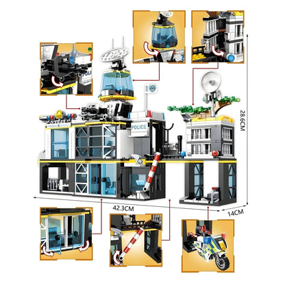 Police Station Building Set – 1261 PCS Ultimate City STEM Kit - STEM Building Toy by LULEGO