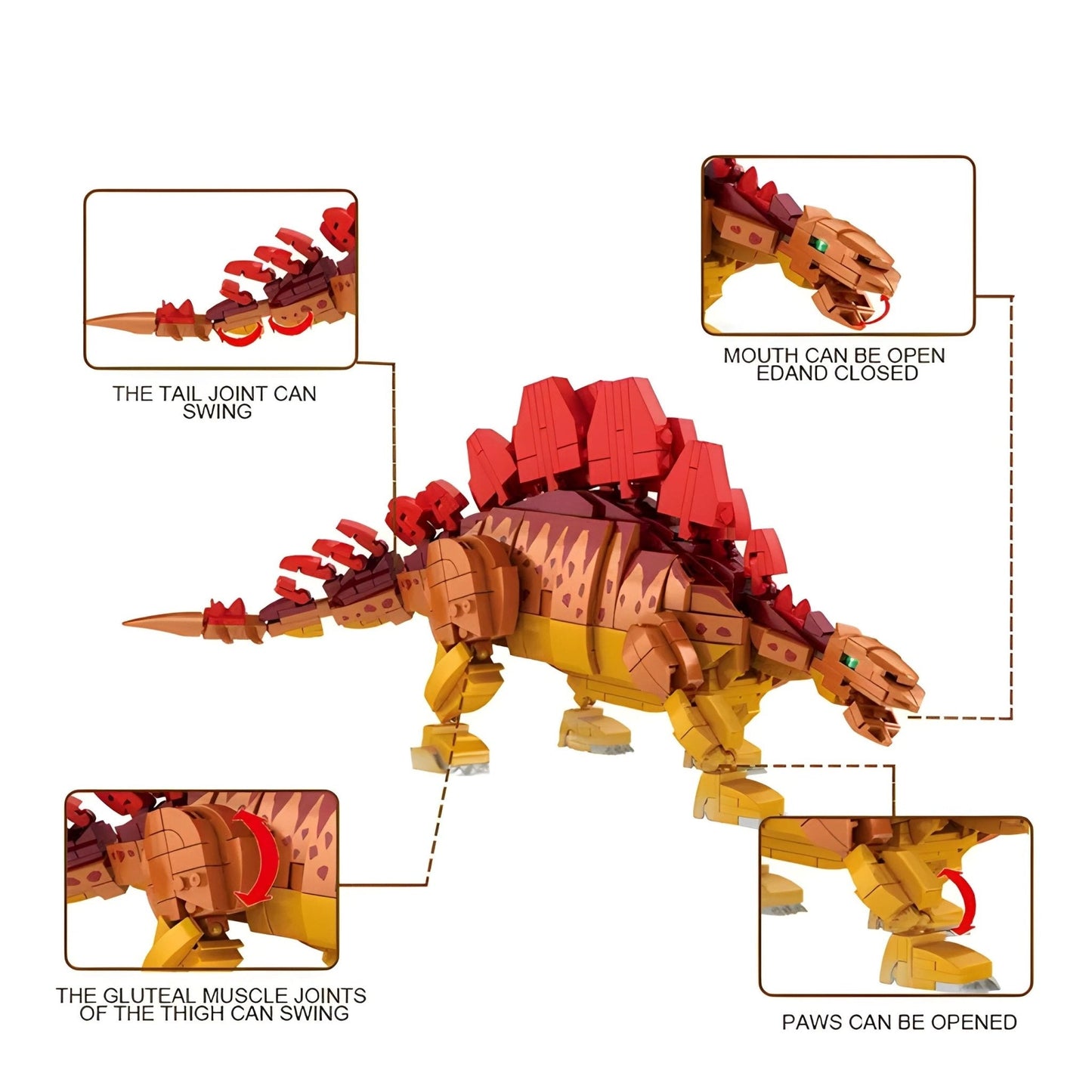 Stegosaurus Dino Building Set – 697 PCS STEM Toy for Kids 6+ - STEM Building Toy by LULEGO