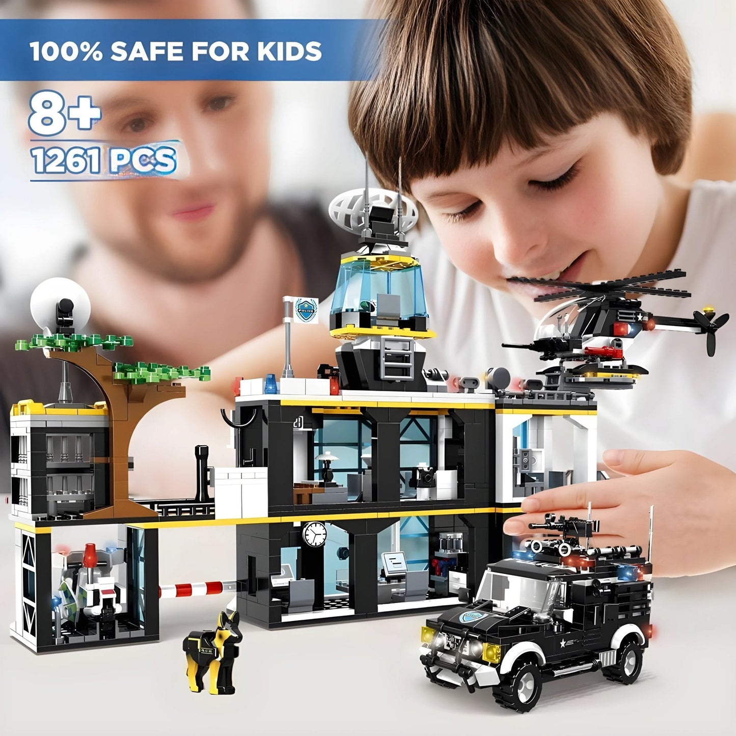 Police Station Building Set – 1261 PCS Ultimate City STEM Kit - STEM Building Toy by LULEGO