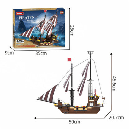 Pirate Ship Set – 509 PCS Creative STEM Adventure Toy for Kids - STEM Building Toy by LULEGO