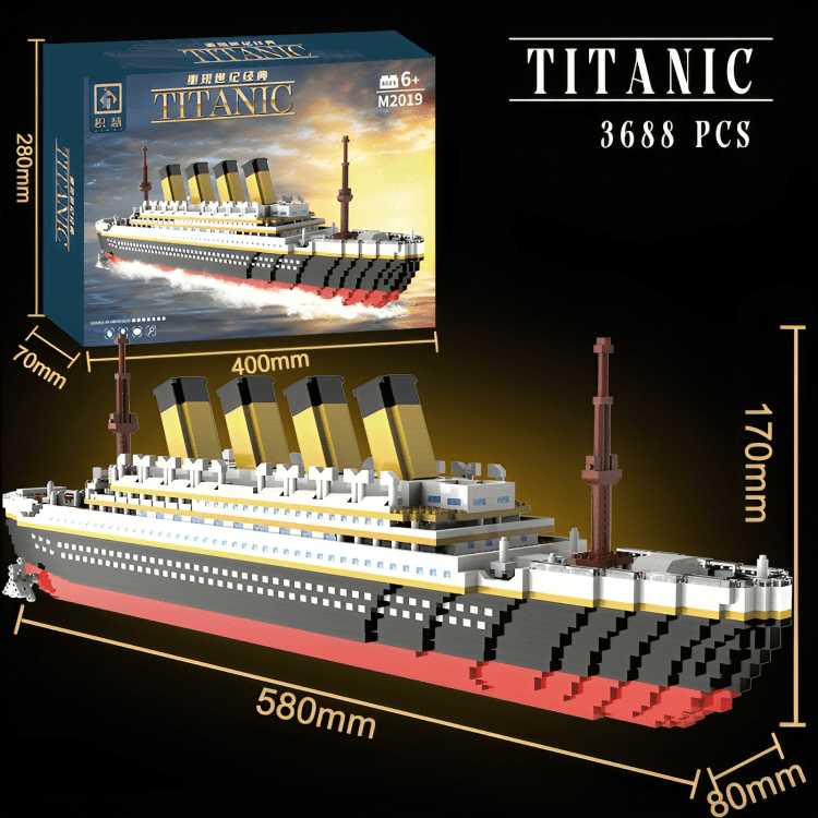 Titanic Cruise Ship – 3688 PCS Large DIY Brick Ocean Model - STEM Building Toy by LULEGO