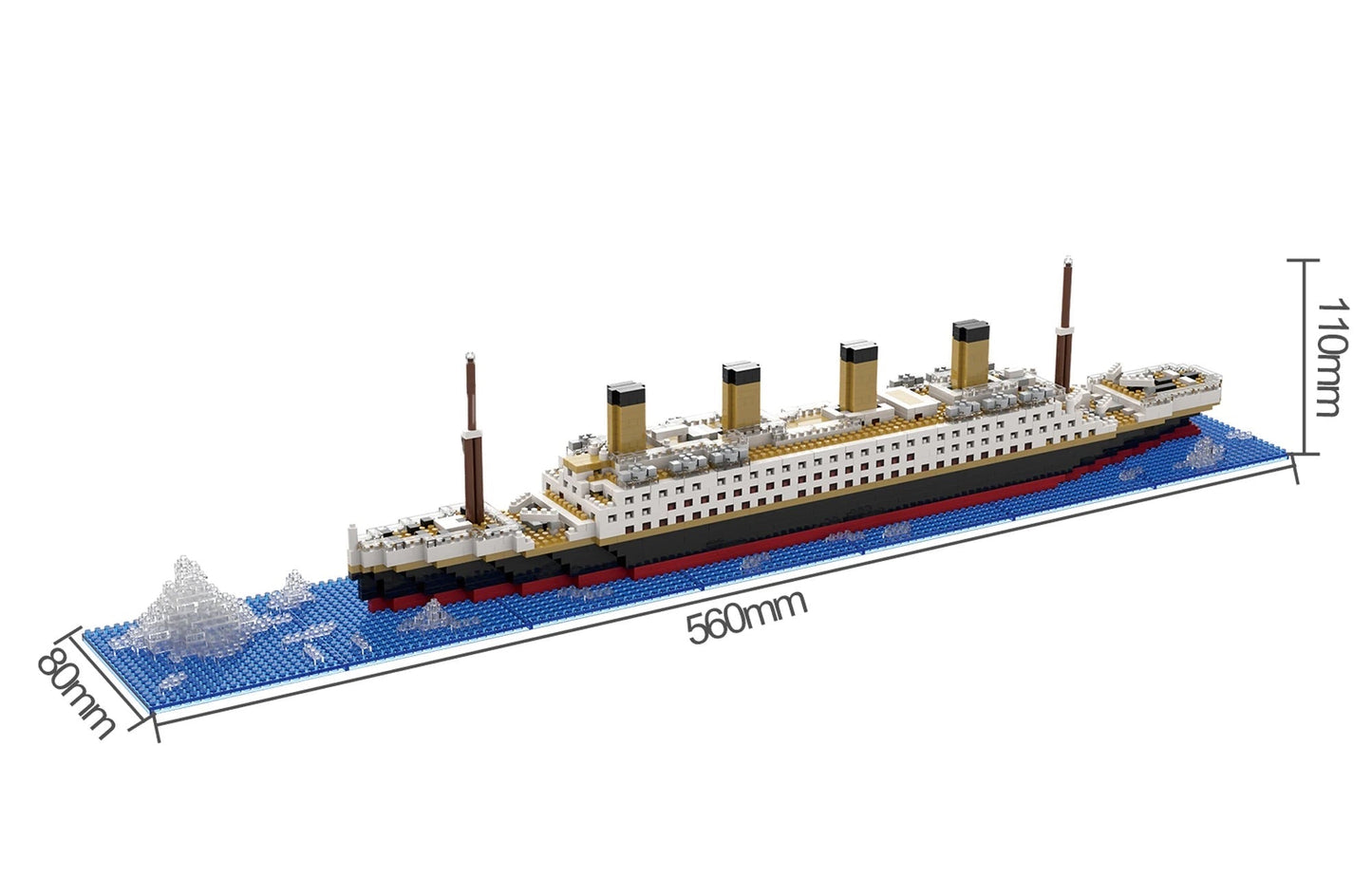 Titanic Ship – 1878 PCS Historical DIY Building Brick Set - STEM Building Toy by LULEGO