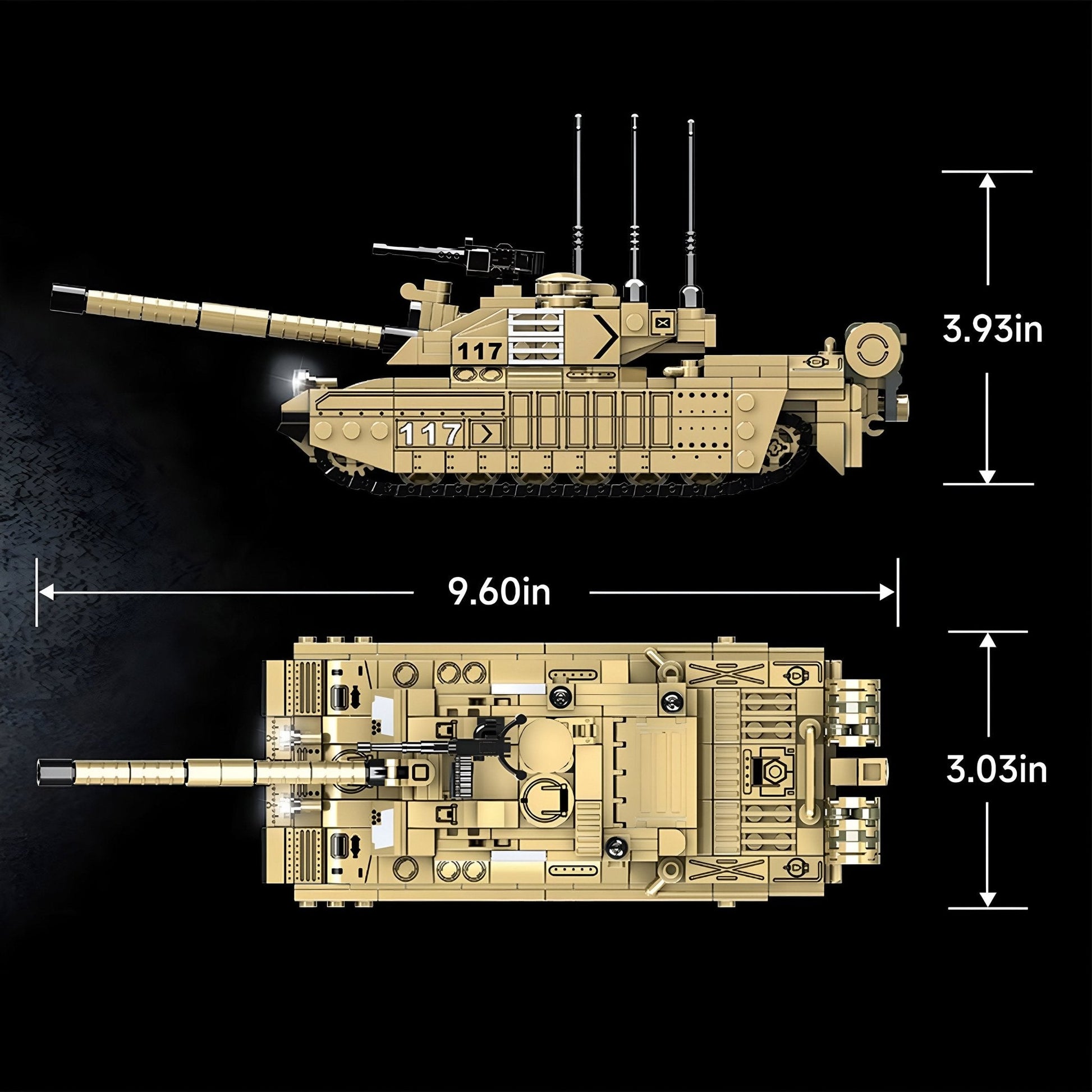 Battle Tank STEM Toy – 461 PCS Military Building Set for Kids STEM building block toy by LOLIPOL