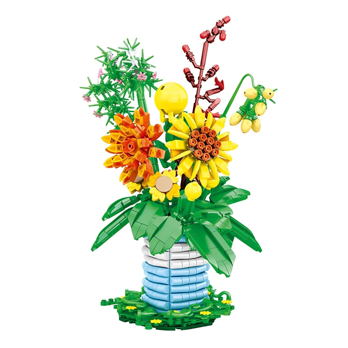 Blossom Flower Set with Brick Vase – 962 PCS for Decor STEM building block toy by LOLIPOL