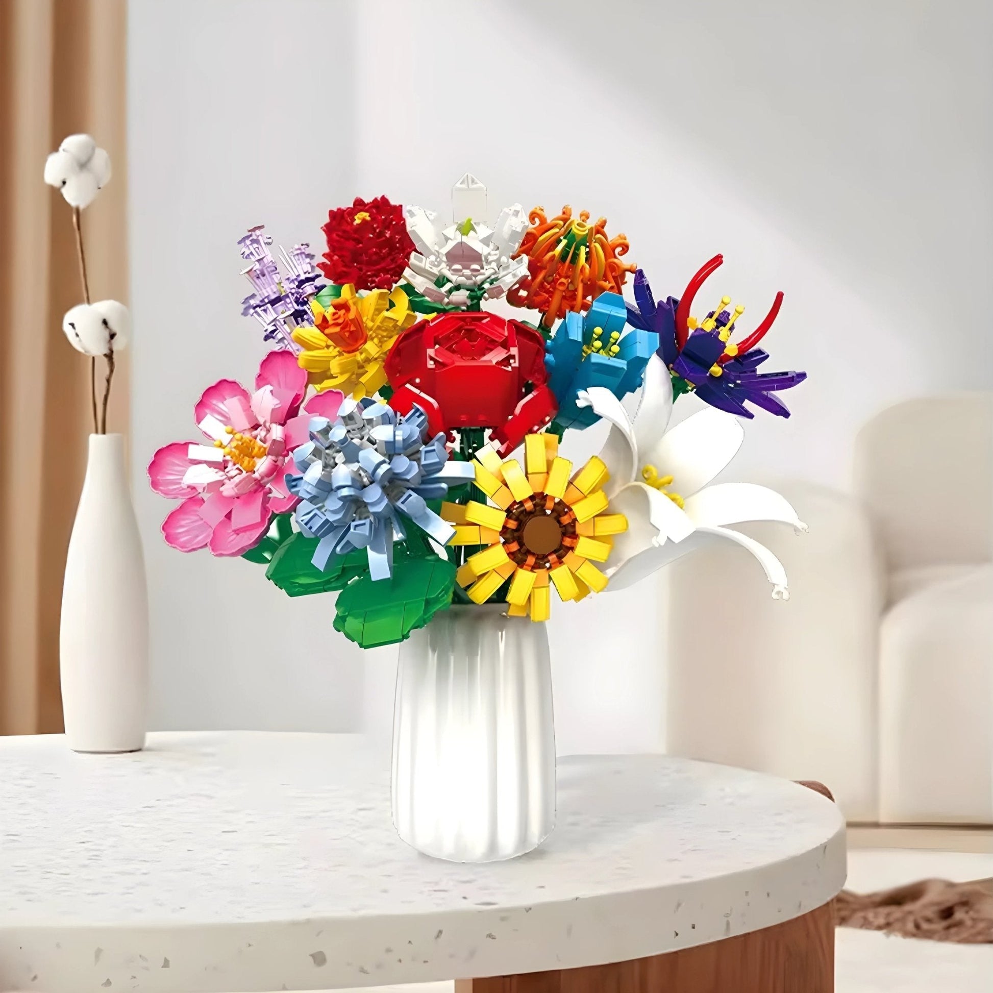 Botanical Flower Set – 1009 PCS 12 Blossom Brick Models STEM building block toy by LOLIPOL