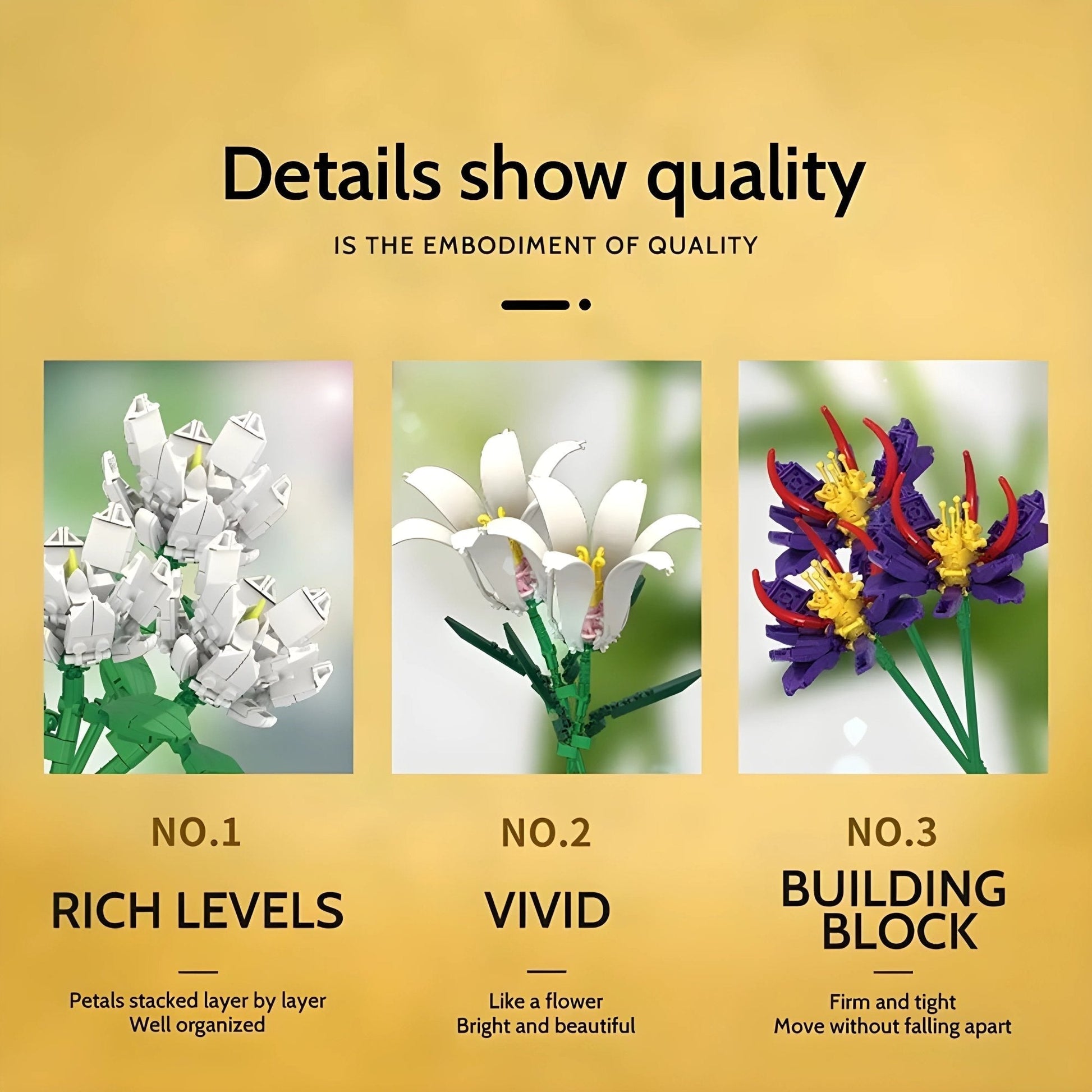 Botanical Flower Set – 1009 PCS 12 Blossom Brick Models STEM building block toy by LOLIPOL