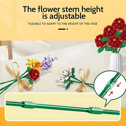 Botanical Flower Set – 1009 PCS 12 Blossom Brick Models STEM building block toy by LOLIPOL