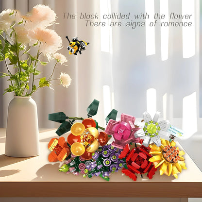 Brick Flower Bouquet Set – 770 PCS 8 Floral Models DIY STEM building block toy by LOLIPOL