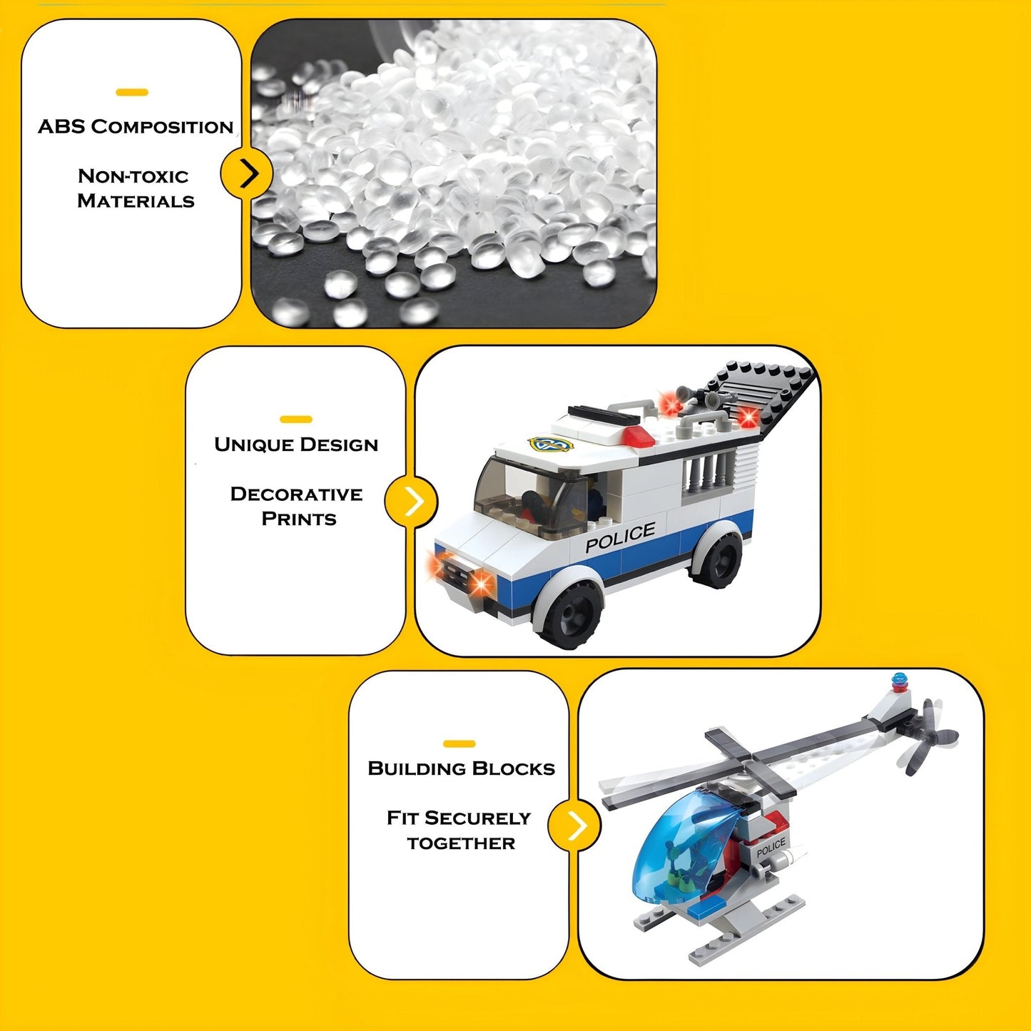 Brictek Police Academy Building Kit – 1291 PCS Action Toy for Kids 6+ STEM building block toy by LOLIPOL
