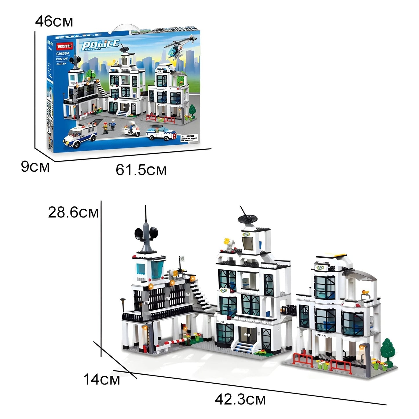 Brictek Police Academy Building Kit – 1291 PCS Action Toy for Kids 6+ STEM building block toy by LOLIPOL