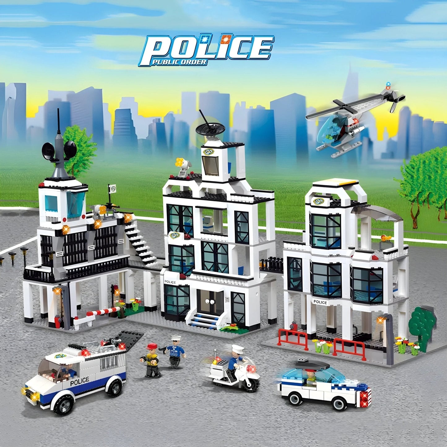 Brictek Police Academy Building Kit – 1291 PCS Action Toy for Kids 6+ STEM building block toy by LOLIPOL