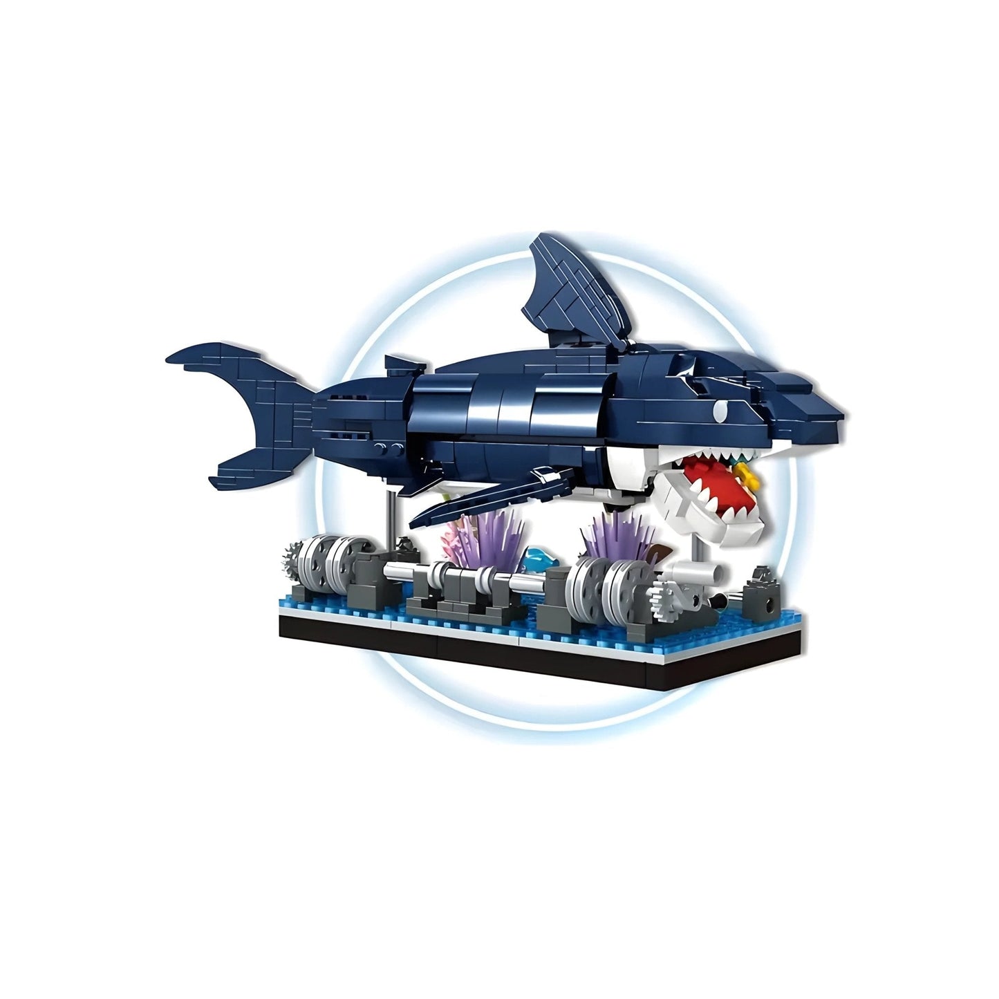 Cyberpunk Shark Robot Toy – 499 PCS STEM Marine Light - Up Kit STEM building block toy by LOLIPOL