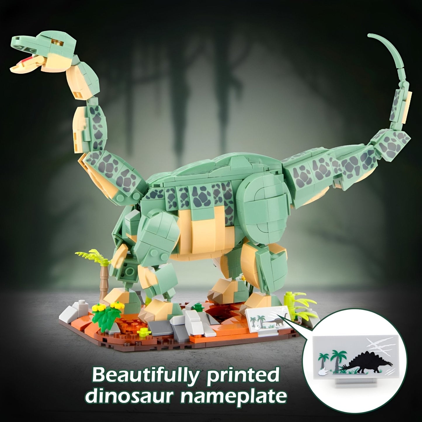 Dino Brontosaurus – 589 PCS Dinosaur Building Set for Kids STEM building block toy by LOLIPOL