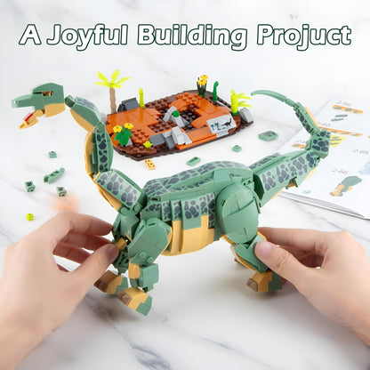 Dino Brontosaurus – 589 PCS Dinosaur Building Set for Kids STEM building block toy by LOLIPOL