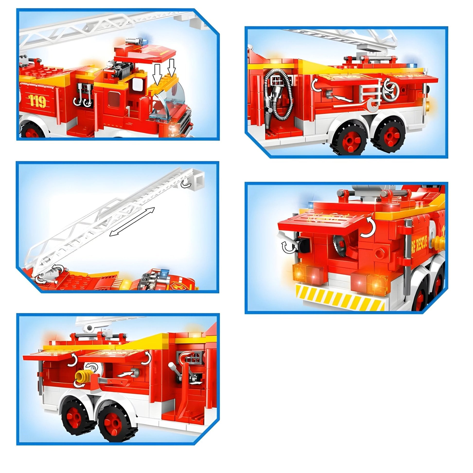 Fire Truck Projector Building Set – 433 PCS STEM Toy 6+ STEM building block toy by LOLIPOL