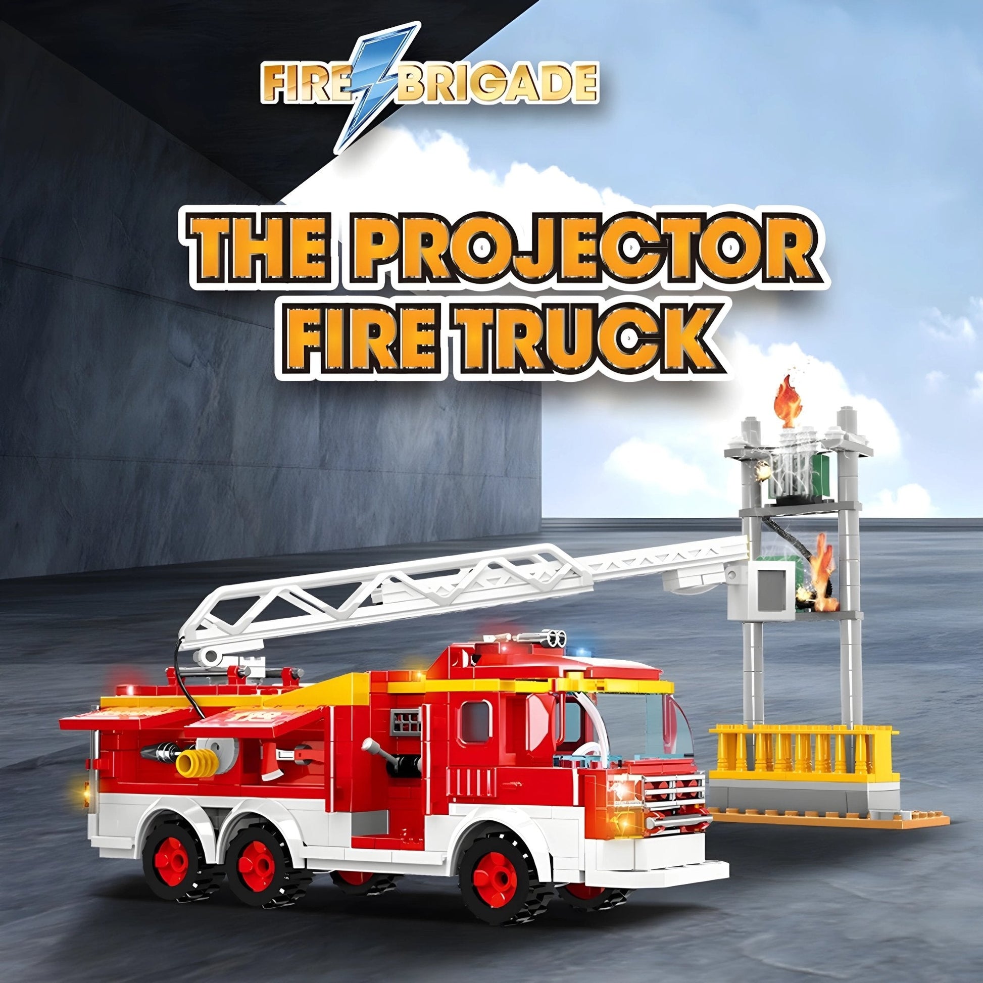Fire Truck Projector Building Set – 433 PCS STEM Toy 6+ STEM building block toy by LOLIPOL
