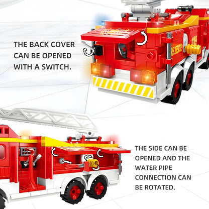 Fire Truck Projector Building Set – 433 PCS STEM Toy 6+ STEM building block toy by LOLIPOL