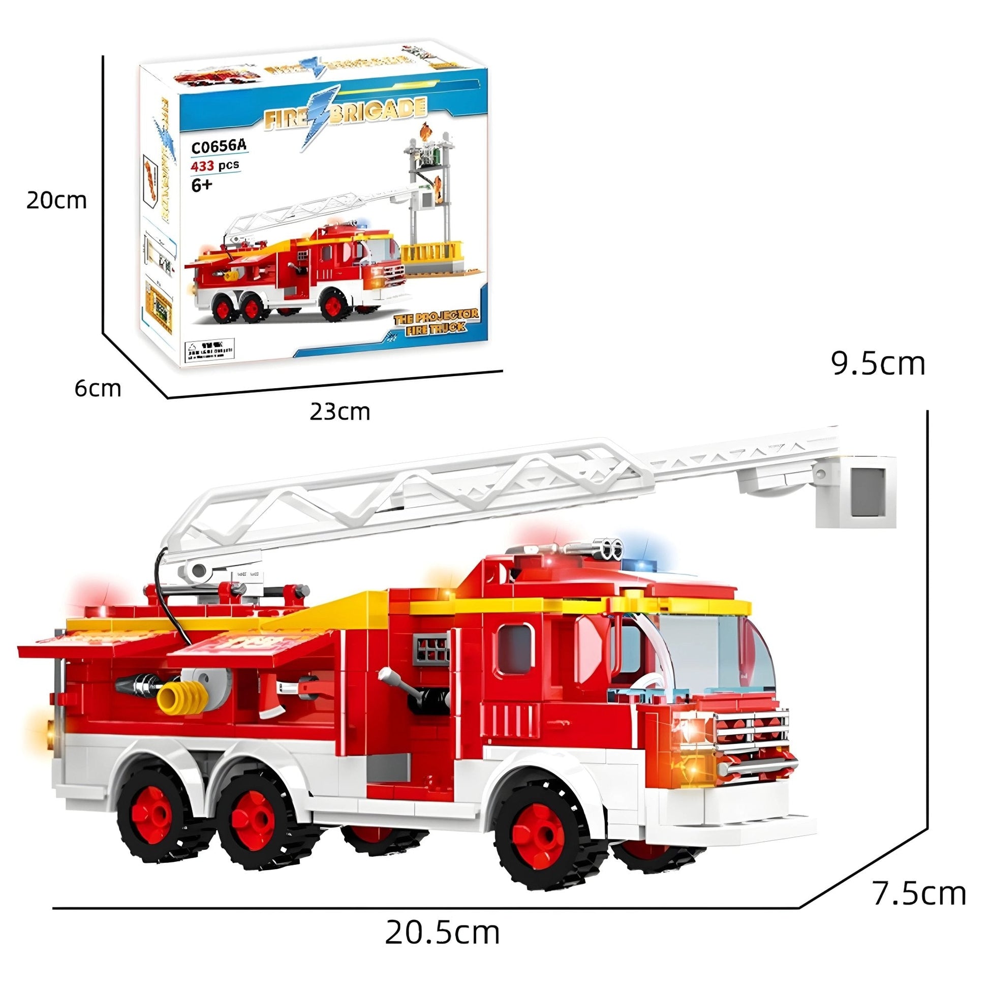 Fire Truck Projector Building Set – 433 PCS STEM Toy 6+ STEM building block toy by LOLIPOL