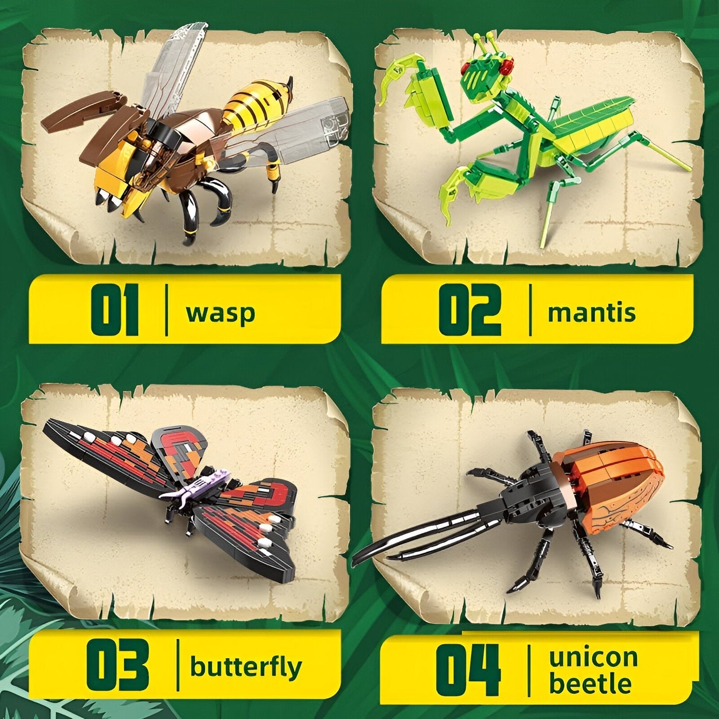 Insect STEM Building Set – 727 PCS Nature - Inspired Brick Kit STEM building block toy by LOLIPOL