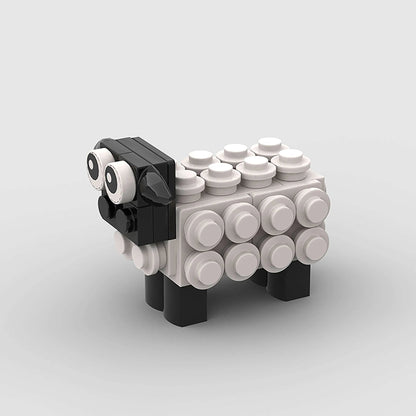Mini Sheep Cartoon Toy – 52 PCS Animal Brick Set for Kids 6+ STEM building block toy by LOLIPOL