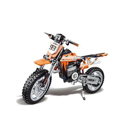 Orange Motorcycle Set – 434 PCS STEM Toy for Kids 6+ STEM building block toy by LOLIPOL