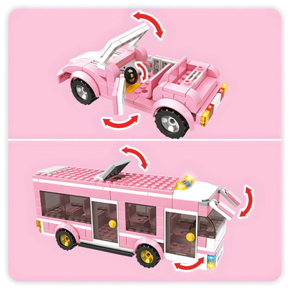Pink Villa House – 1898 PCS STEM Building Kit for Girls STEM building block toy by LOLIPOL