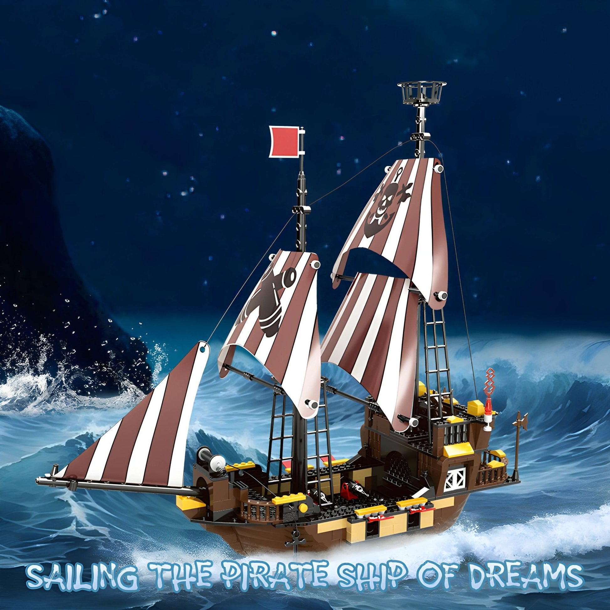 Pirate Ship Set – 509 PCS Creative STEM Adventure Toy for Kids STEM building block toy by LOLIPOL