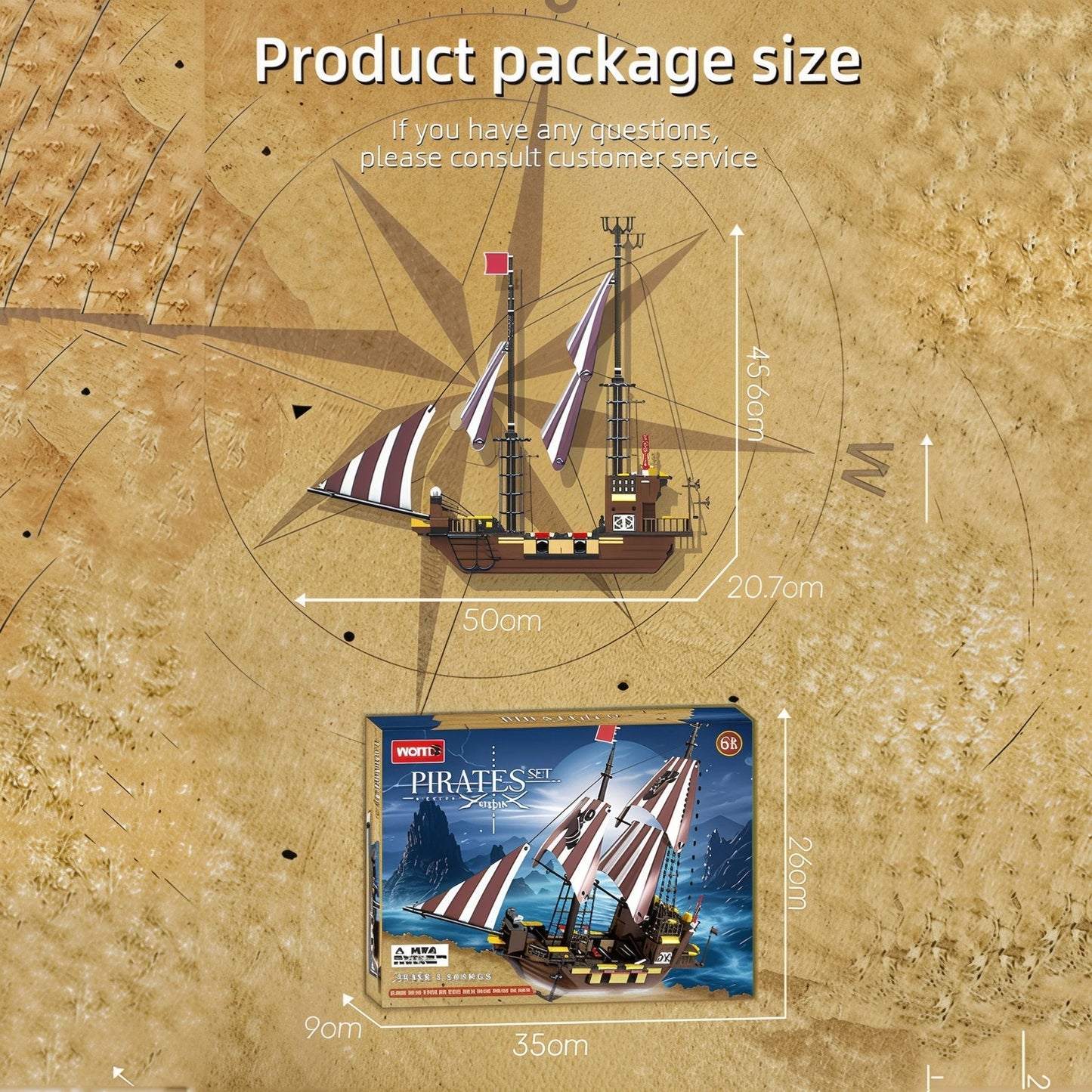 Pirate Ship Set – 509 PCS Creative STEM Adventure Toy for Kids STEM building block toy by LOLIPOL