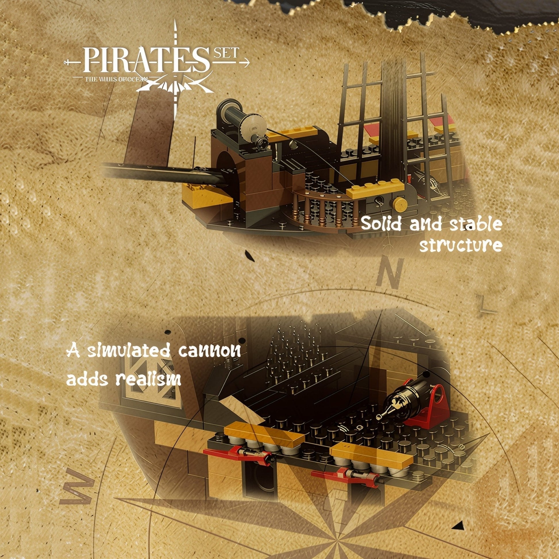 Pirate Ship Set – 509 PCS Creative STEM Adventure Toy for Kids STEM building block toy by LOLIPOL