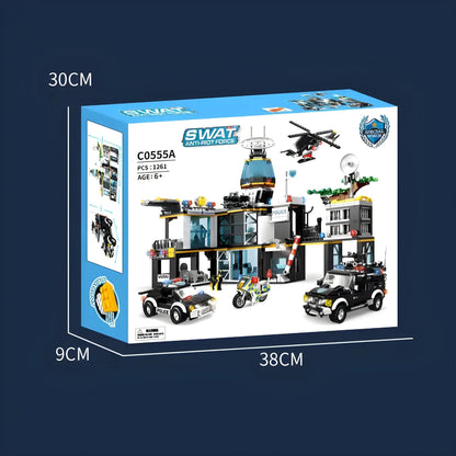 Police Station Building Set – 1261 PCS Ultimate City STEM Kit STEM building block toy by LOLIPOL