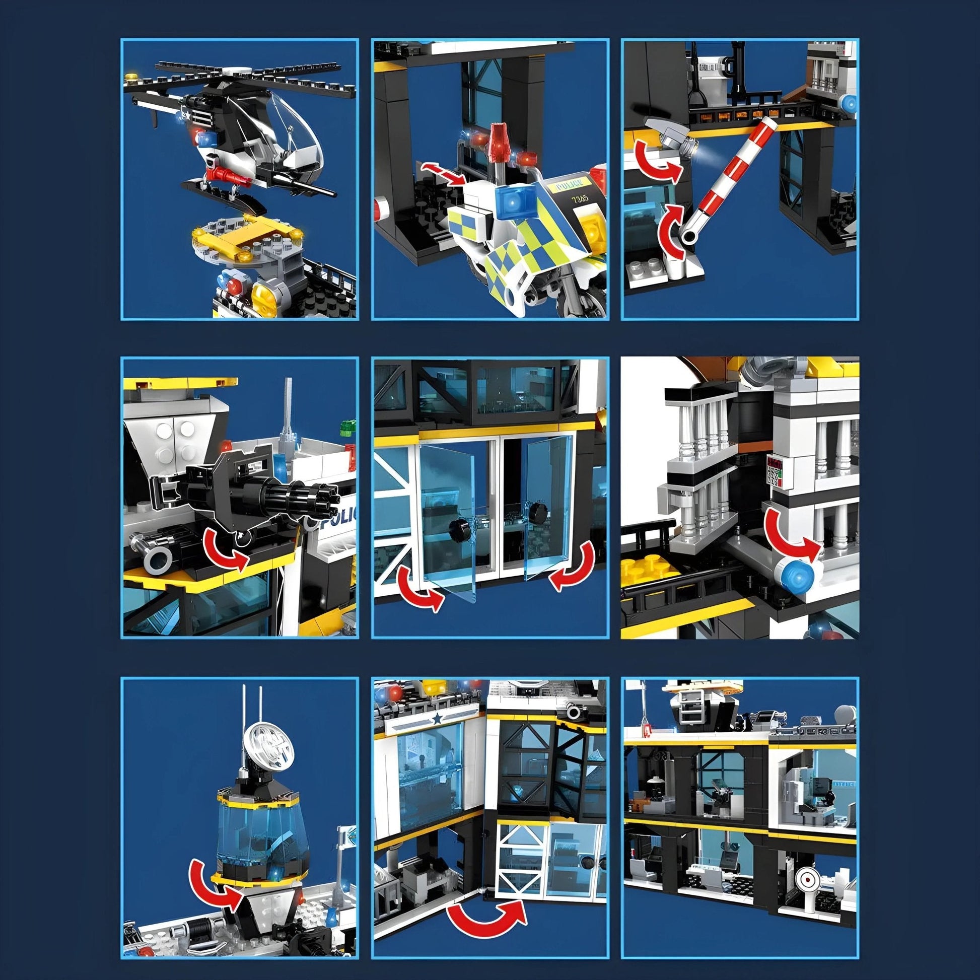 Police Station Building Set – 1261 PCS Ultimate City STEM Kit STEM building block toy by LOLIPOL