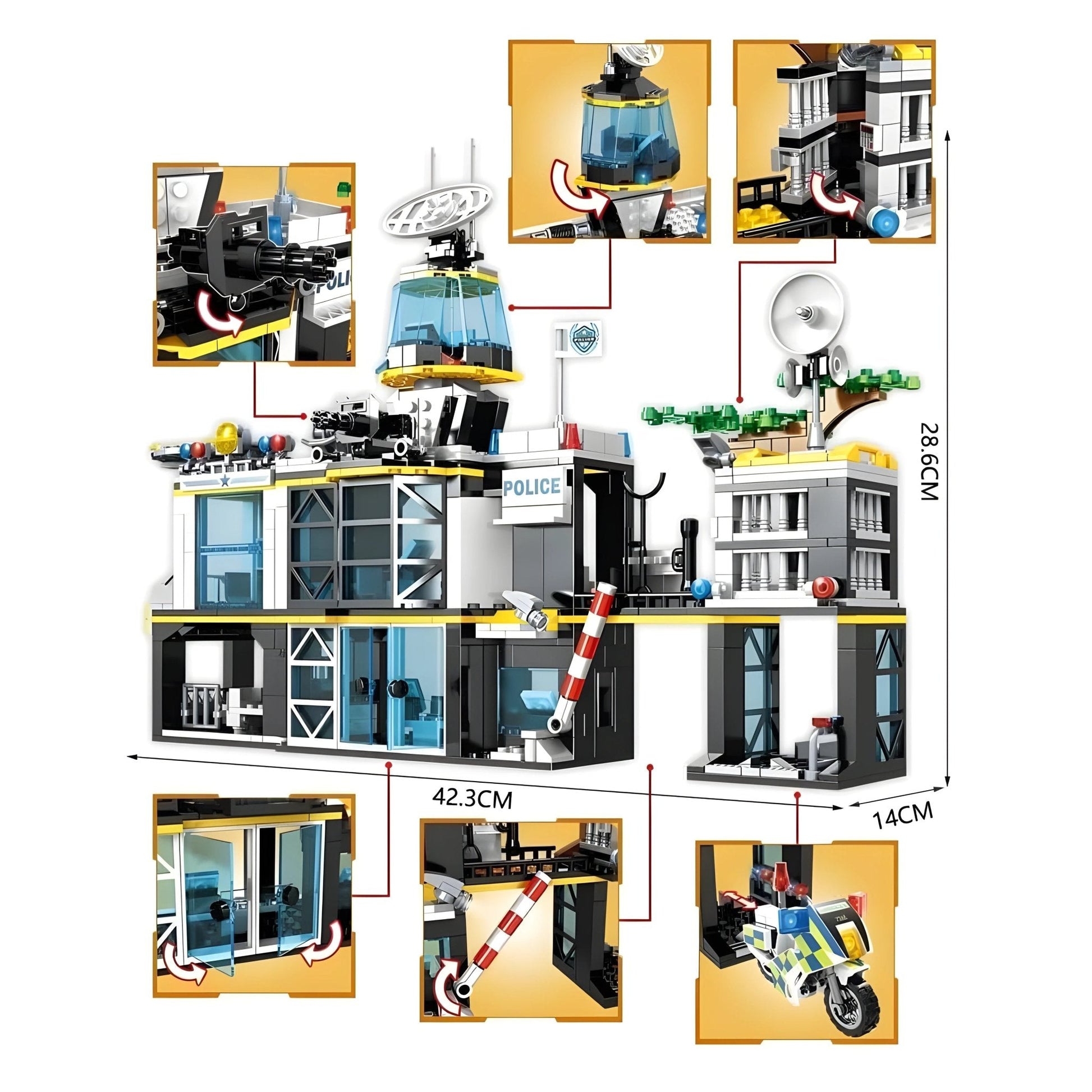 Police Station Building Set – 1261 PCS Ultimate City STEM Kit STEM building block toy by LOLIPOL