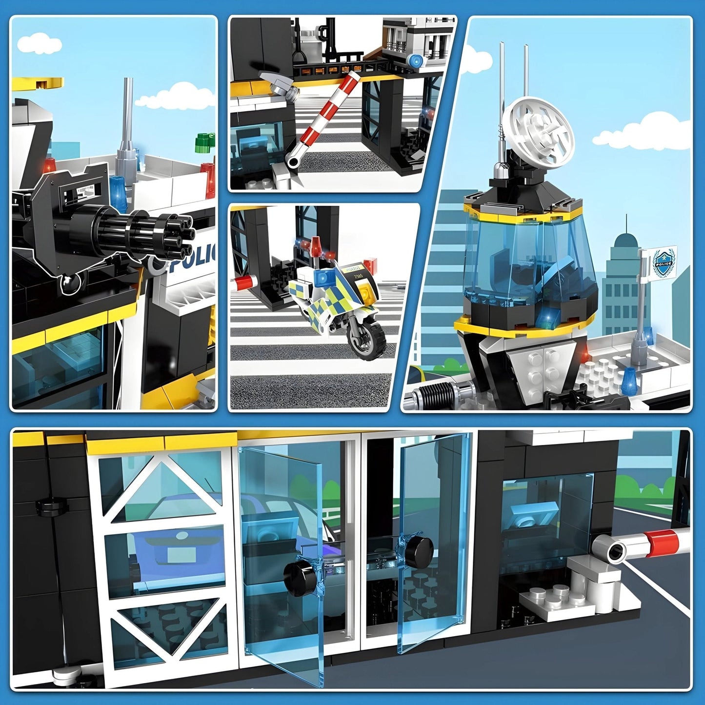 Police Station Building Set – 1261 PCS Ultimate City STEM Kit STEM building block toy by LOLIPOL